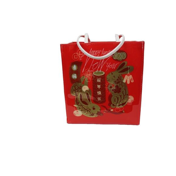 Bloomingdales Collectors Tote Bog Red Lunar New Year Rabbit Limited Edition NEW - Picture 1 of 5